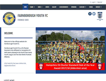 Tablet Screenshot of farnboroughyouthfc.co.uk